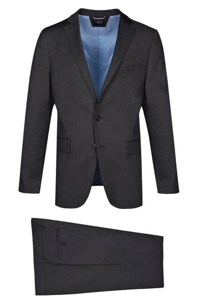 Original Penguin Two Button Wool Blend Two-piece Suit Set In Charcoal
