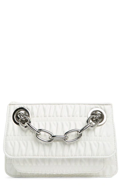 House Of Want Iconic Shoulder Bag In White Shirring