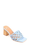 Journee Collection Evvie Braided Sandal In Blue