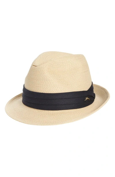 Tommy Bahama Fine Braid Fedora In Natural
