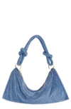 Cult Gaia Hera Nano Knotted Embellished Shoulder Bag In Light Sapphire