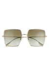 Burberry 58mm Square Sunglasses In Green Gradient