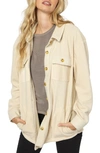 O'neill Collins Solid Fleece Shirt Jacket In Stone