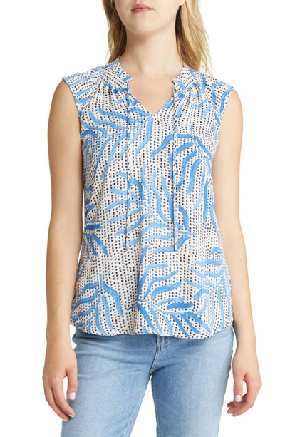 Nic + Zoe Petite Palm Dot Brushstroke-print Tank In Nocolor