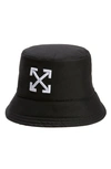 OFF-WHITE ARROW EMBROIDERED BUCKET HAT