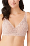 Wacoal Women's Soft Sense Lace Mesh Bralette 810334 In Rose Dust