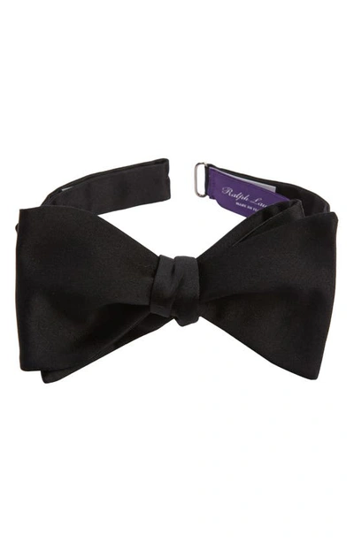 Ralph Lauren Purple Label Silk Bow Tie In Black
