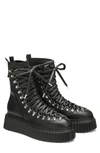 Agl Attilio Giusti Leombruni Dromo Lace-up Combat Boot In Black
