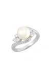 MIKIMOTO CLASSIC PEARL & DIAMOND RING