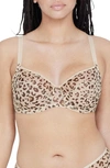 Skarlett Blue Spellbound Convertible Spacer T-shirt Bra In Leopard