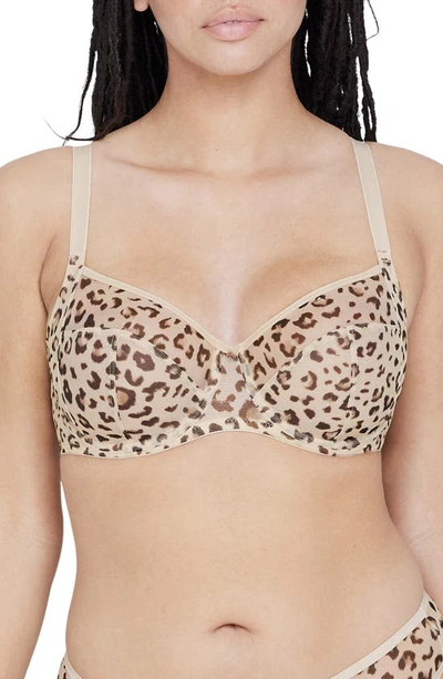 Skarlett Blue Spellbound Convertible Spacer T-shirt Bra In Leopard