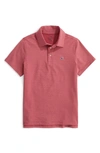 Vineyard Vines Kids' St. Jean Stripe Sankaty Performance Polo In Lighthouse Red