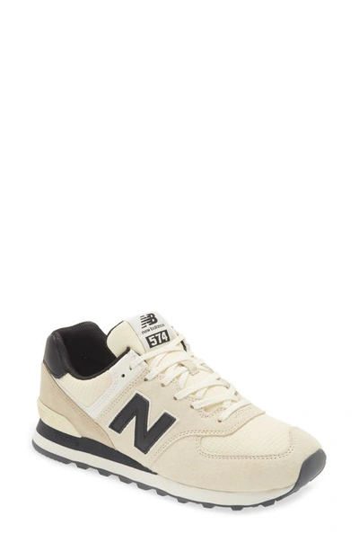 New Balance 574 Classic Sneaker In Macadamia Nut/ Black