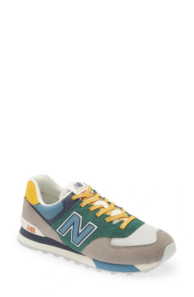New Balance 574 Classic Sneaker In Grey/ Forest Green