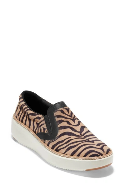 Cole Haan Grandpro Topspin Slip-on Sneaker In Tiger Suede/ Ivory