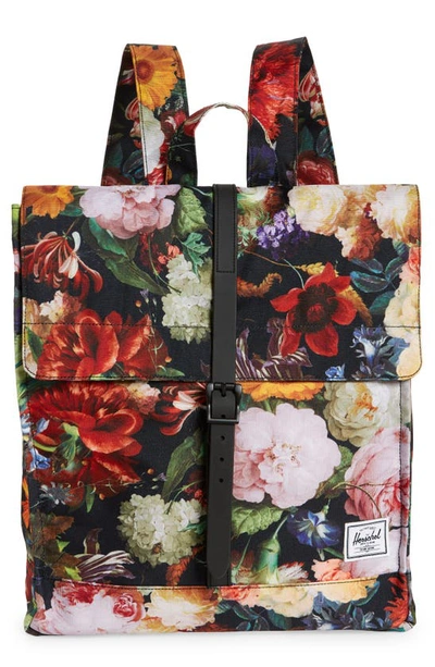 Herschel Supply Co City Mid Volume Canvas Backpack In Fall Floral
