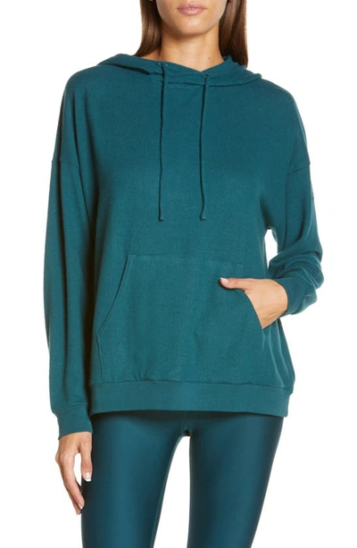 Alo Yoga Cozy Hoodie In Galactic Teal ModeSens