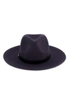 Allsaints Rivet Logo Fedora In Cinder And Antique Nickel