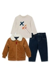 LITTLE ME KIDS' SHIRT, JACKET & PANTS SET