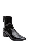 Linea Paolo Venata Block Heel Bootie In Black Patent