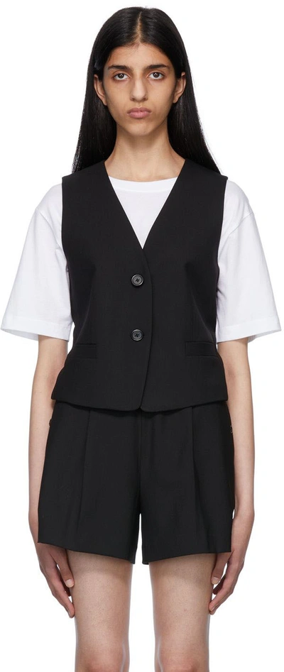 Helmut Lang Black Virgin Wool Waistcoat
