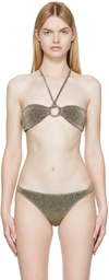 Simon Miller Gold & Silver Dango Bikini In Disco Lurex