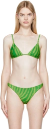 Simon Miller Green Bwai Bikini In 10190-absrtact Leaf