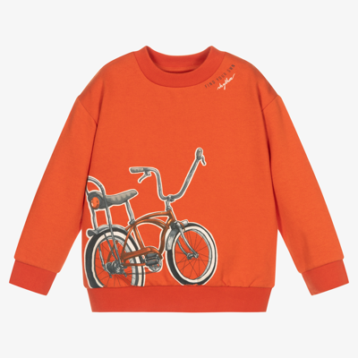 Mayoral Kids' Boys Orange Cotton Sweatshirt