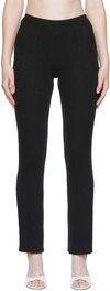 Sir Enes Side Slit Knitted Trousers In Black