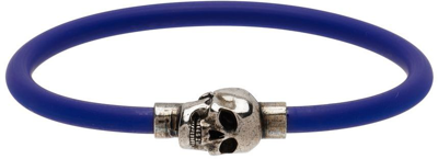 Alexander Mcqueen Skull Charm Bracelet In Silber