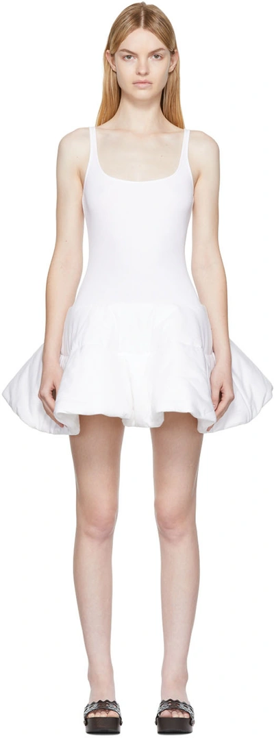 Alaïa White Padded Minidress In 000 Blanc
