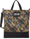 VERSACE JEANS COUTURE BLACK LOGO COUTURE TOTE