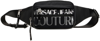 VERSACE JEANS COUTURE BLACK & SILVER LOGO COUTURE BELT BAG