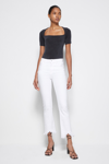 Jonathan Simkhai River Core High Rise Skinny Jeans In Distressed In Distressed White