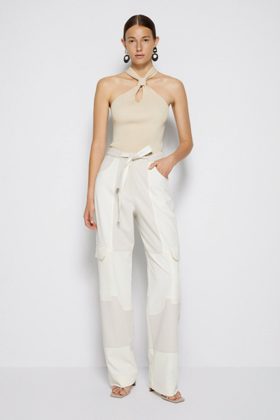 Jonathan Simkhai Serena Utility Pant In Egret Multi