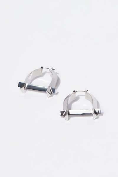 Jonathan Simkhai Arc Aura Earrings In Silver