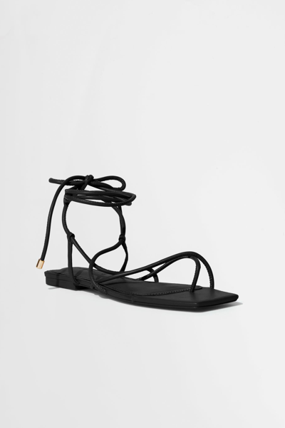 Jonathan Simkhai Susan Wrap Sandal In Black