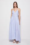 Simkhai Vicky Linen Striped Dress In Cove Stripe