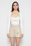 Jonathan Simkhai Signature Alexia Pullover In White