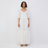 Jonathan Simkhai Wilder Tiered Cotton-blend Gauze Maxi Dress In White