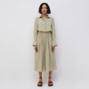 Jonathan Simkhai Jarvis Cut-out Shirtdress In Beige