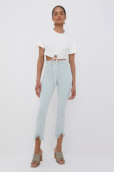 Jonathan Simkhai River Straight Leg Denim In Soft Powder