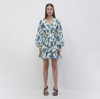 Simkhai Londyn Collage Floral-print Cutout Mini Dress In Ivory Print