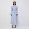 Simkhai Alex Cut-out Shirt Dress In Classic Blue Stripe In Classic Blue Stripe