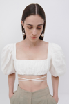 Simkhai Lennie Crop Top In Bone