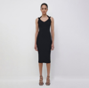 Jonathan Simkhai Miriam V-neck Knitted Midi Dress In Black