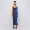 Jonathan Simkhai Irina Satin Slip Dress In Bluebird