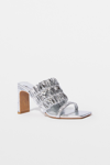 Simkhai Felix Metallic Leather Mules In Silver