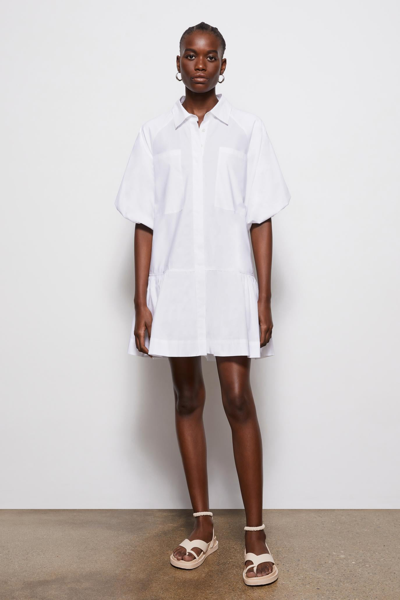 Jonathan Simkhai Signature Crissy Shirt Dress In White