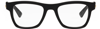 Bottega Veneta Black Rectangular Glasses In 001 Black